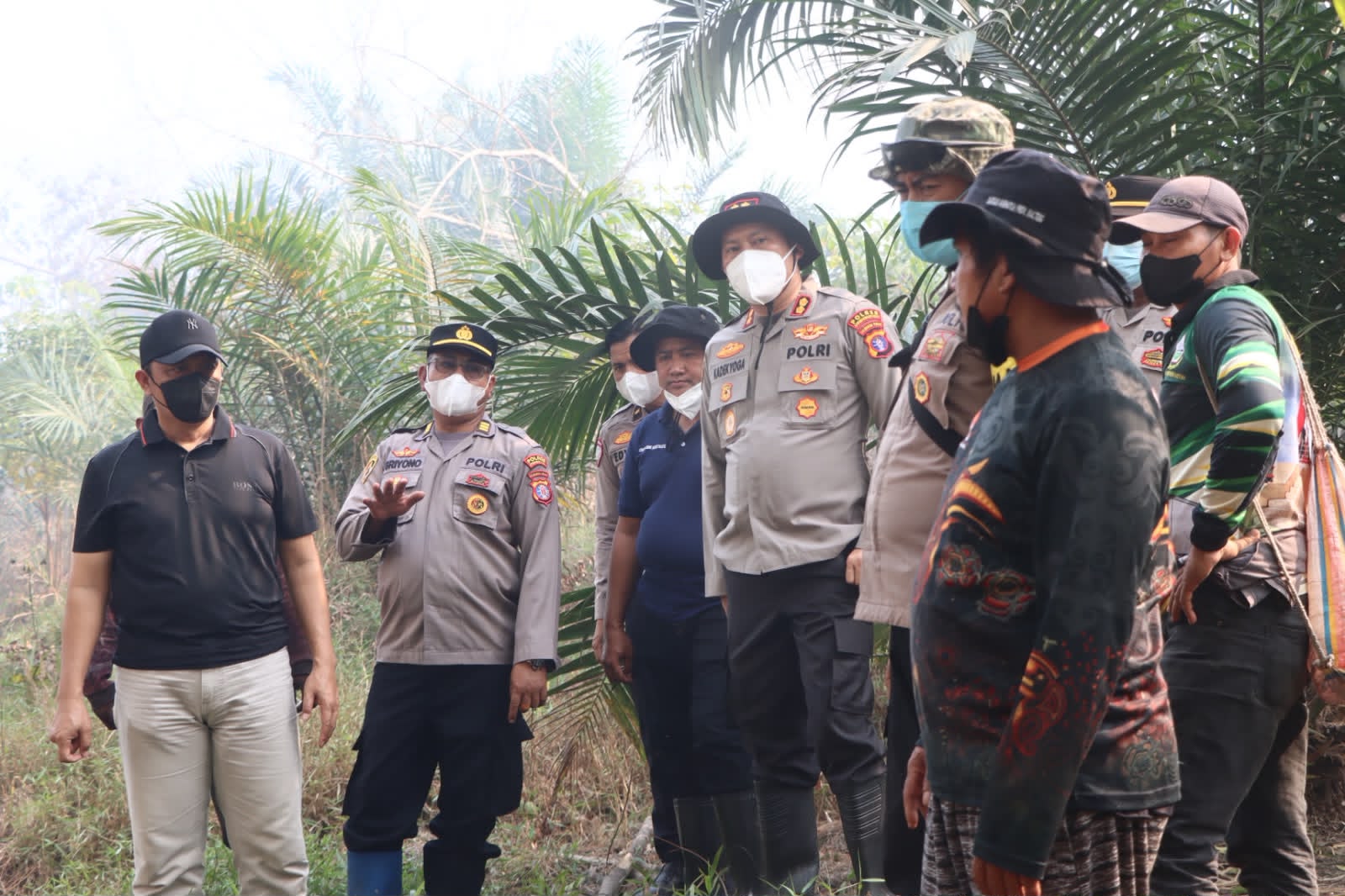 Kapolres Kotim Tinjau Lahan Karhutla di Desa Rawa Sari, Kendala Akses dan Pasang Surut Air Jadi Tantangan