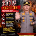 Kapolres Kotim Bersama Tim Gabungan Padamkan Karhutla di Desa Rawa Sari