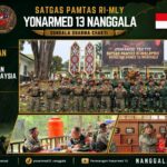 Pererat Hubungan Bilateral di Perbatasan, Pos Kotis Satgas Yonarmed 13/Nanggala Terima Kunjungan TDM