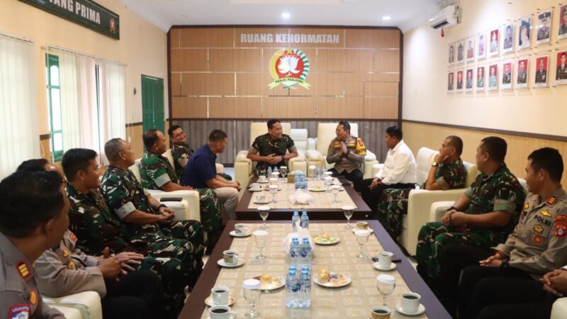 Kapolres Kotim Silaturahmi ke Korem 102/Pjg, Perkuat Sinergitas TNI-Polri