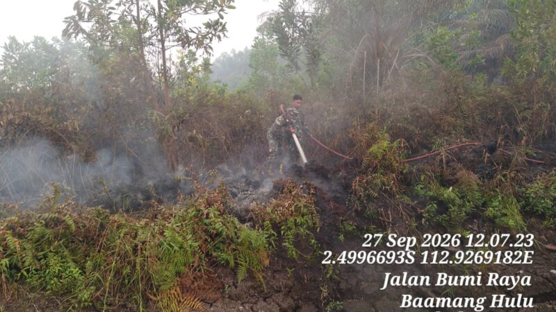 Pembasahan Terus Dilaksanakan Personel Standby On Call Kodim 1015/Sampit