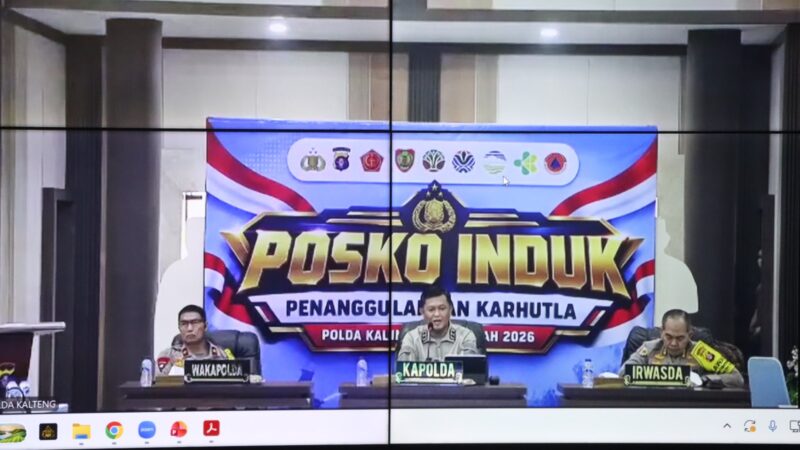 Kapolres Kotim Ikuti Zoom Meeting Anev Penanganan Karhutla Wilayah Polda Kalteng