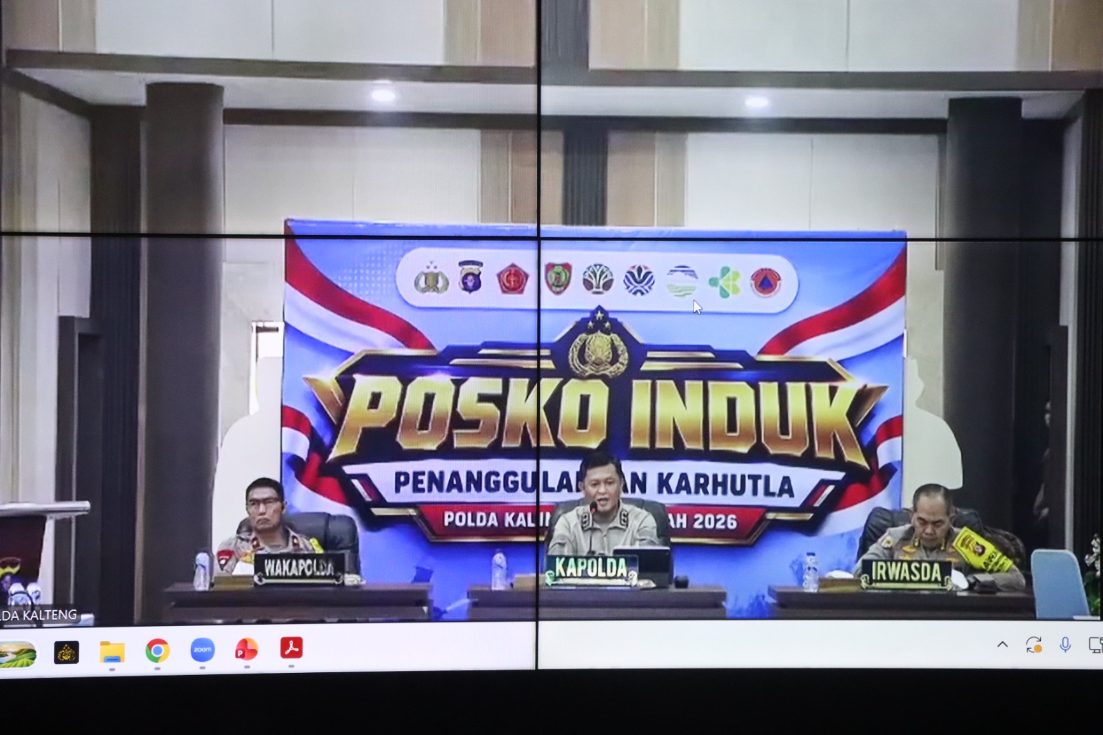 Kapolres Kotim Ikuti Zoom Meeting Anev Penanganan Karhutla Wilayah Polda Kalteng