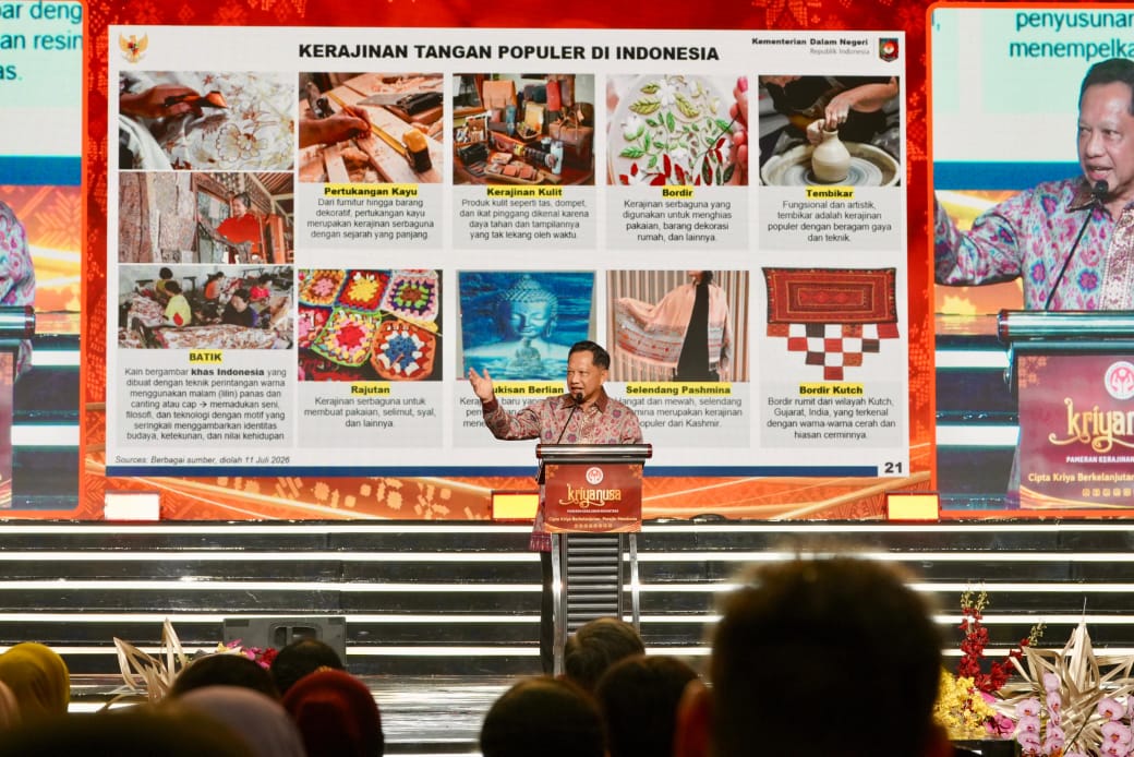 Tutup Rangkaian Acara Kriyanusa 2026, Mendagri Tito: Potensi Kerajinan Indonesia Luar Biasa