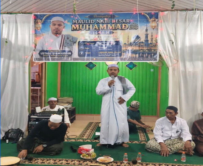 Warga Baamang Tengah Antusias Hadiri Peringatan Maulid Nabi Muhammad SAW 1448 H di Langgar Darul Fallah