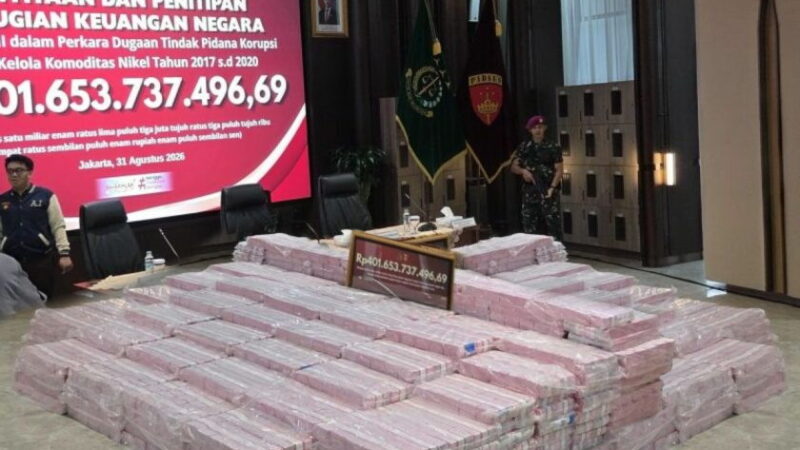 Uang Tunai Senilai Rp401 Miliar Disita Kejagung Dari PT CNI Dalam Kasus Dugaan Tindak Pidana Korupsi Tata Kelola Komoditas Nikel Tahun 2017-2020