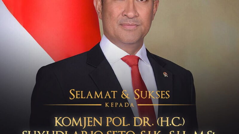 Segenap Keluarga Besar Berita Umum Nasional INDOPERS Mengucapkan Selamat dan Sukses Atas Dilantiknya Suyudi Ario Seto Sebagai KAPOLRI