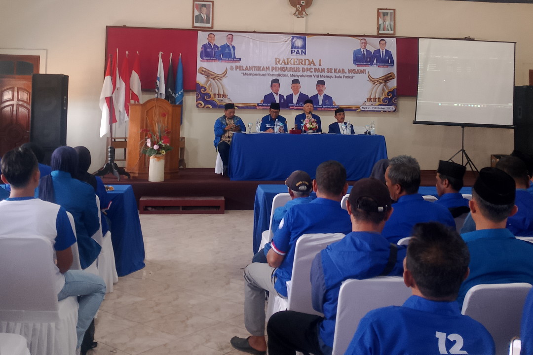 Rakerda PAN Kabupaten Ngawi Mantapkan Strategi Pemenangan Pemilu 2029, Bidik Perolehan 1 Fraksi di DPRD
