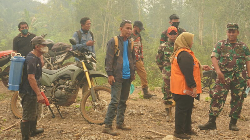 Cegah Kebakaran Gambut Meluas, Dandim 1015/Sampit Pimpin Ground Check dan Pemadaman Karhutla di Mentaya Seberang