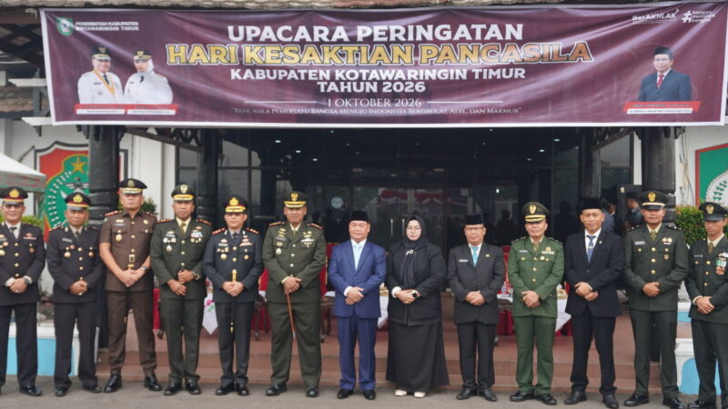 Dandim 1015/Sampit Pimpin Pembacaan Ikrar pada Upacara Hari Kesaktian Pancasila 2026 di Kotim