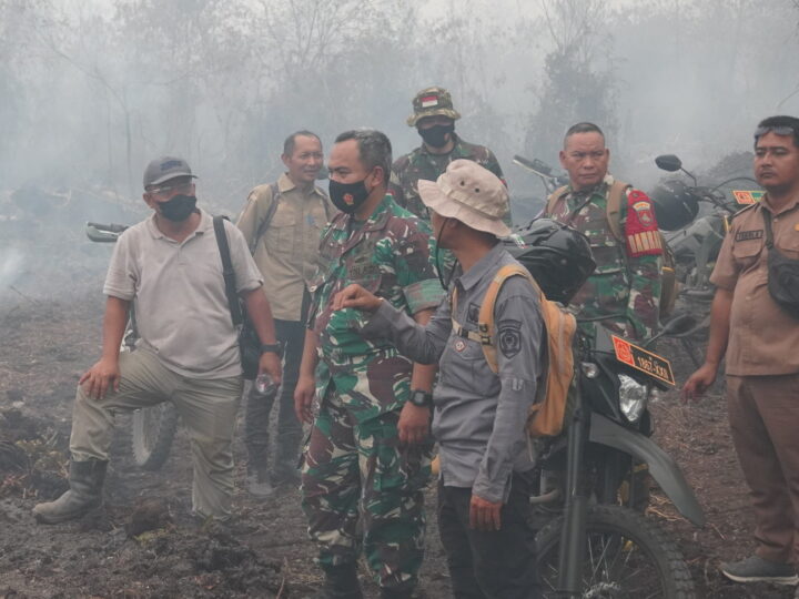 Dandim 1015/Sampit Pimpin Langsung Patroli dan Ground Check Lokasi Karhutla di Mentaya Seberang