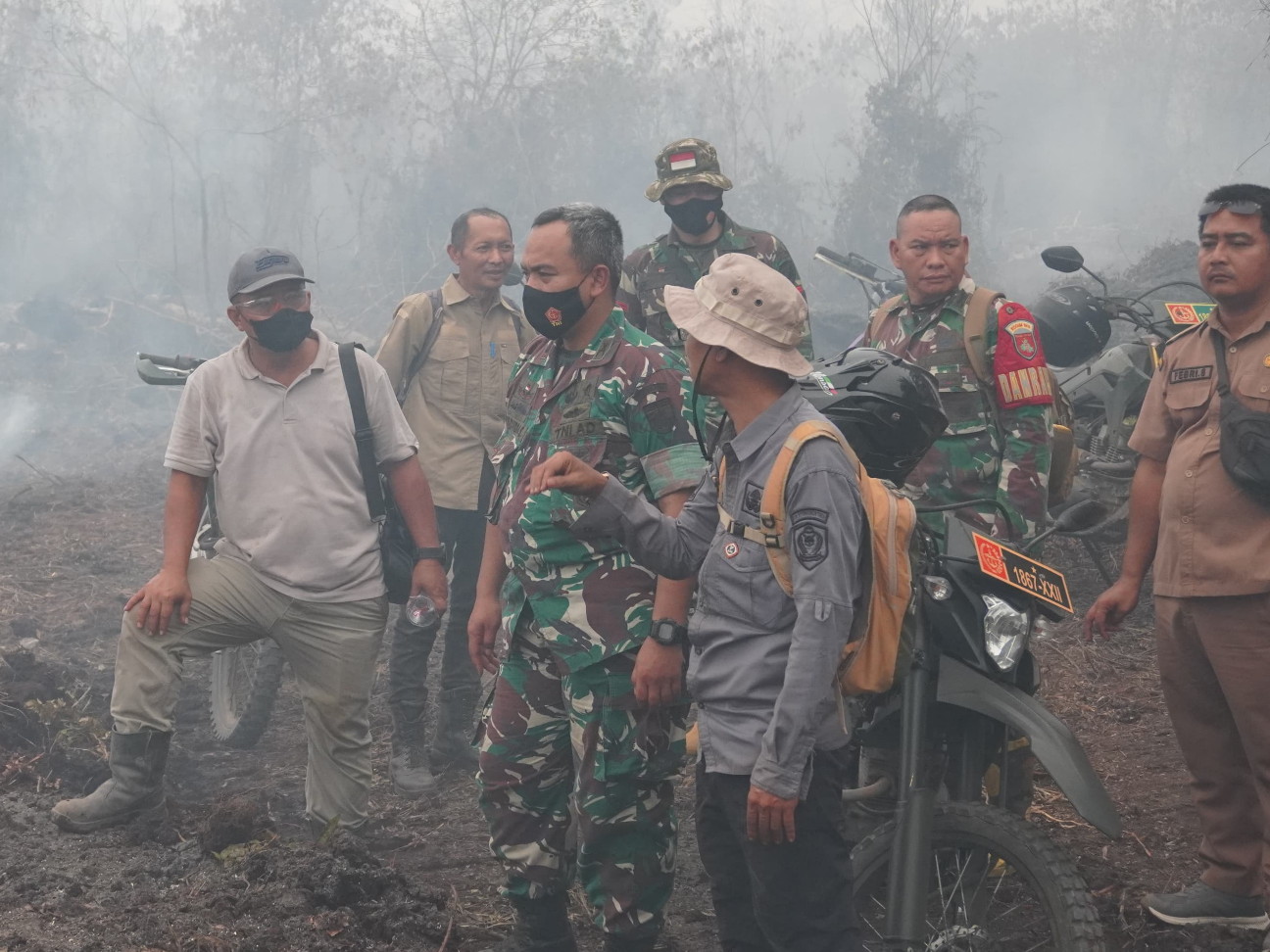 Dandim 1015/Sampit Pimpin Langsung Patroli dan Ground Check Lokasi Karhutla di Mentaya Seberang
