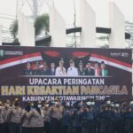 Kapolres Kotim Hadiri Upacara Peringatan Hari Kesaktian Pancasila di Lapangan Pemda Kotim