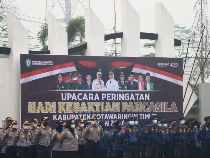 Kapolres Kotim Hadiri Upacara Peringatan Hari Kesaktian Pancasila di Lapangan Pemda Kotim