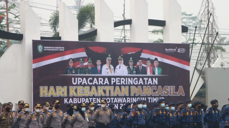 Kapolres Kotim Hadiri Upacara Peringatan Hari Kesaktian Pancasila di Lapangan Pemda Kotim