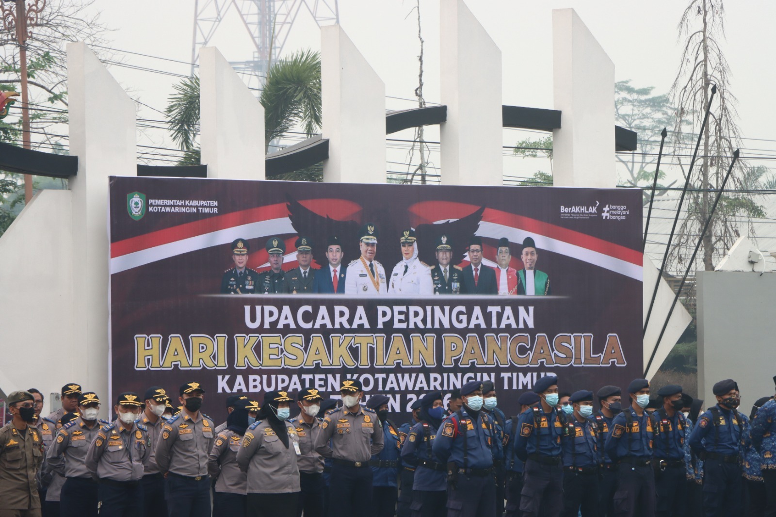 Kapolres Kotim Hadiri Upacara Peringatan Hari Kesaktian Pancasila di Lapangan Pemda Kotim