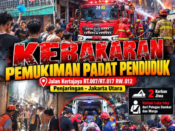 Kebakaran Hebat di Penjaringan Jakarta Utara, 2 Korban Jiwa dan Puluhan Rumah Hangus