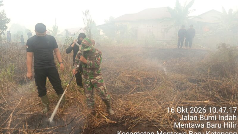 Kodim 1015/Sampit Lanjutkan Pembasahan Pasca Karhutla