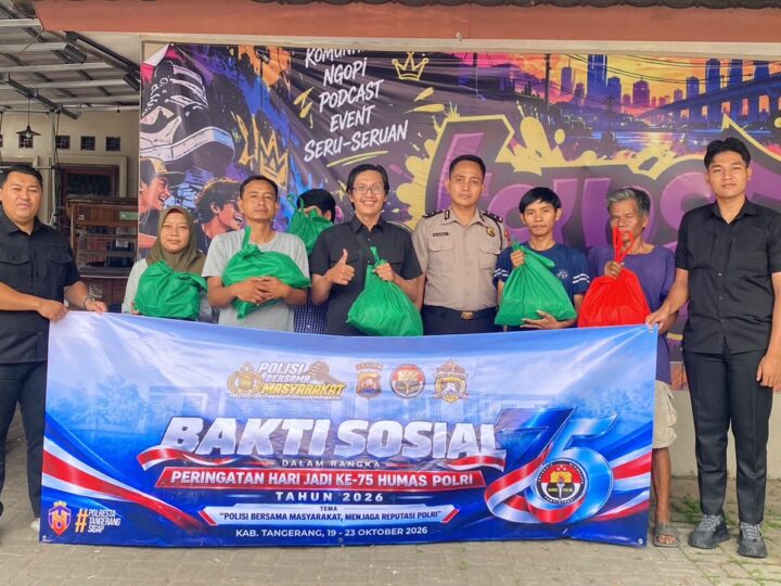 Hari Jadi ke-75, Sihumas Polresta Tangerang Gelar Bakti Sosial