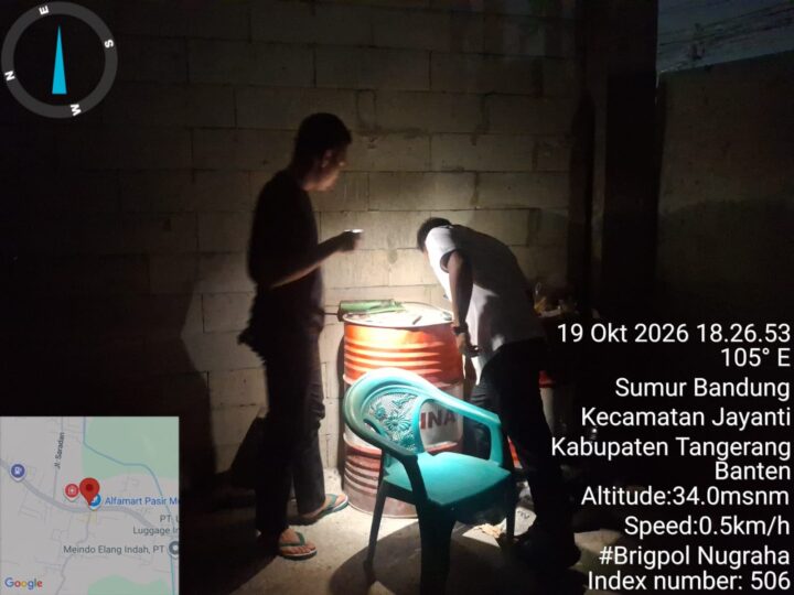 Unit Reskrim Polsek Cisoka Cek TKP Dugaan Penimbunan Solar Bersubsidi