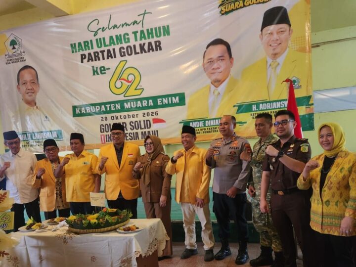 HUT Partai Golkar Ke 62, DPD Partai Golkar Kabupaten Muara Enim Menggelar Beberapa Rangkaian Acara