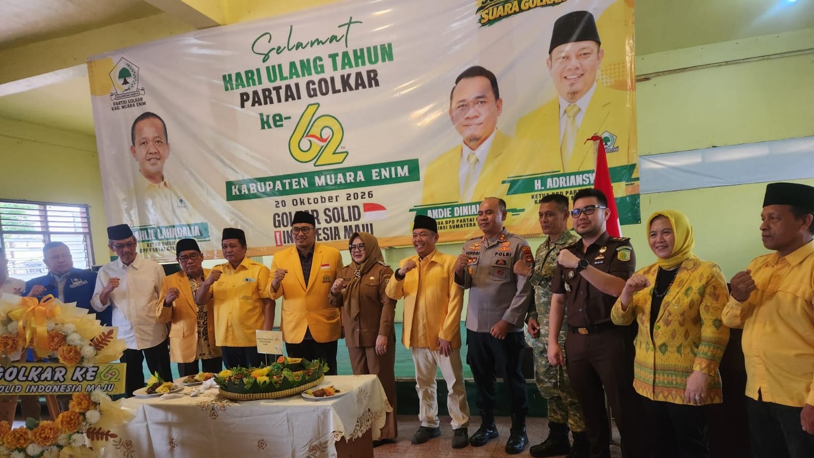 HUT Partai Golkar Ke 62, DPD Partai Golkar Kabupaten Muara Enim Menggelar Beberapa Rangkaian Acara