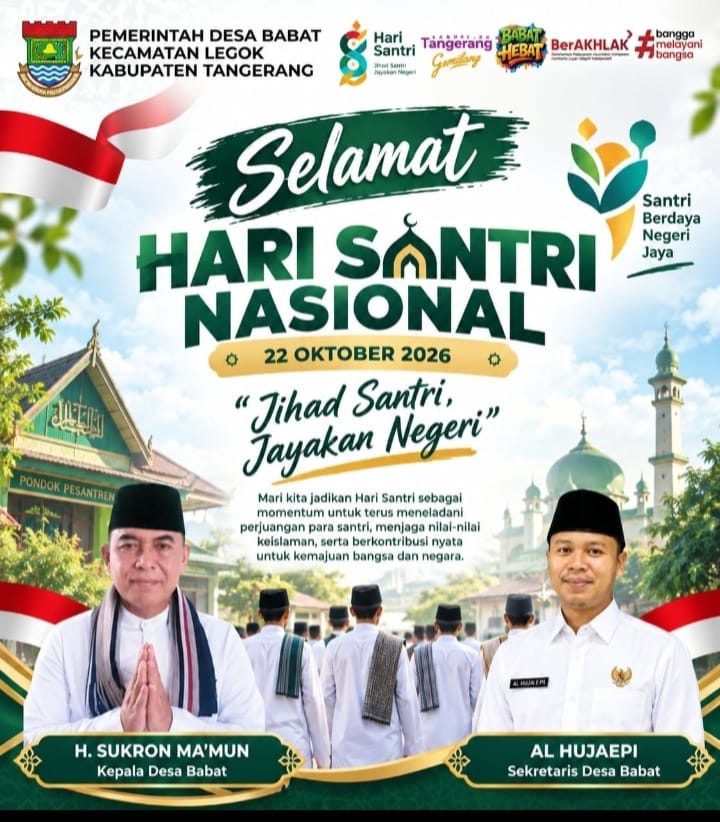 Kades Babat H.Sukron Ma’Mun Ucapkan Selamat Hari Santri Nasional 2026, Apresiasi Peran Jihad Santri Jayakan Negeri