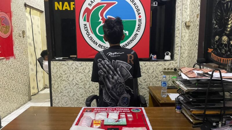 Satresnarkoba Polres Kotim Bekuk Pengedar, Ratusan Gram Sabu Disembunyikan di Bawah Kasur