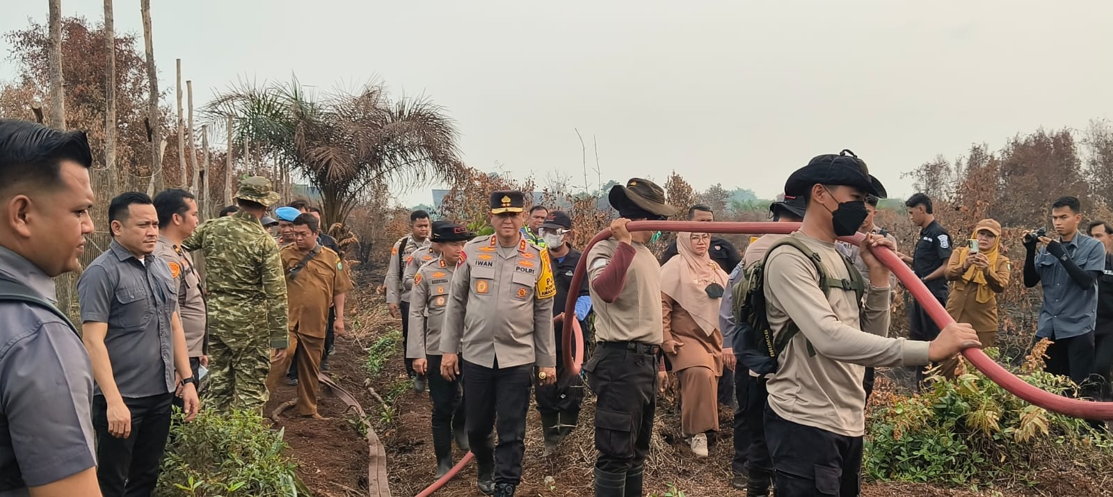 Dandim 1015/Sampit Hadiri Kunjungan Kapolda Kalteng Meninjau Pembahasan di Kab. Kotim