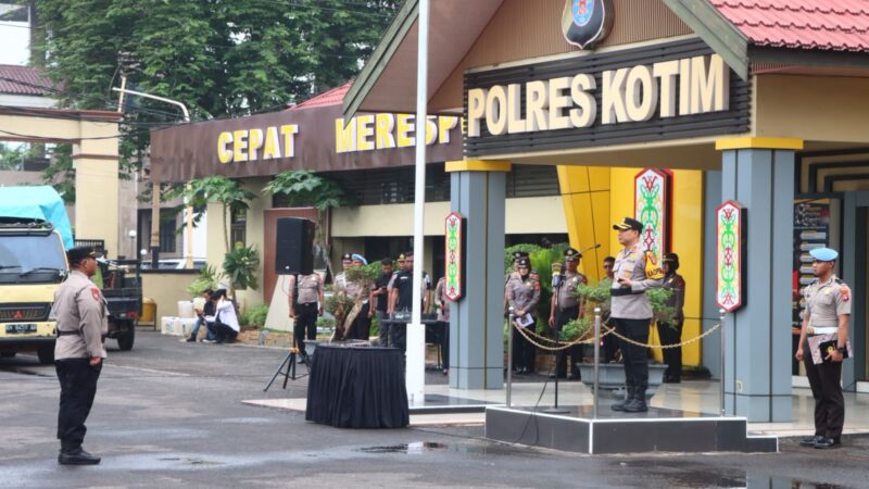 Rotasi Jabatan, Polres Kotim Gelar Upacara Pelantikan Wakapolres dan Kasihumas, Serta Serah Terima Jabatan Kapolsek Jajaran