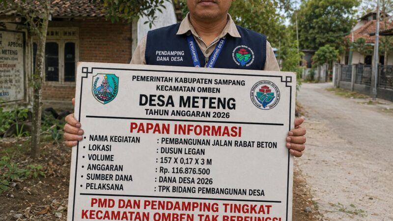 Diduga Tak Sesuai Spesifikasi Proyek Rabat Beton Desa Meteng Tuai Sorotan Kasi PMD Omben Bungkam Saat Di Konfirmasi