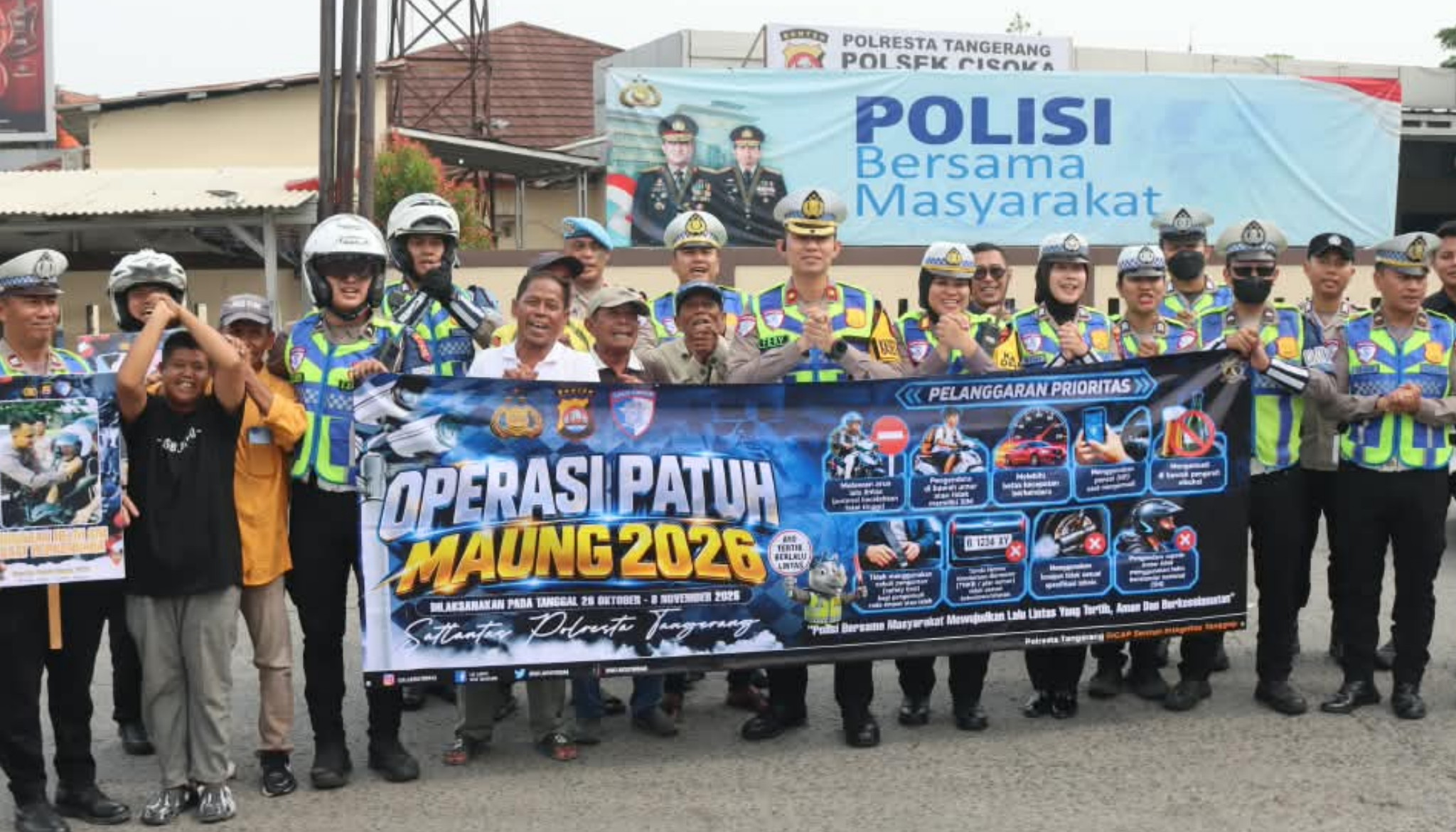 Hari Keempat Operasi Patuh Maung 2026, Polresta Tangerang Imbau Pengendara Utamakan Keselamatan