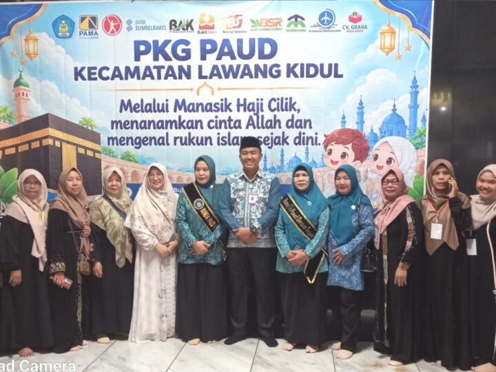 PKG PAUD Kecamatan Lawang Kidul Gelar Manasik Haji Cilik di Masjid Jamik PTBA Tanjungenim