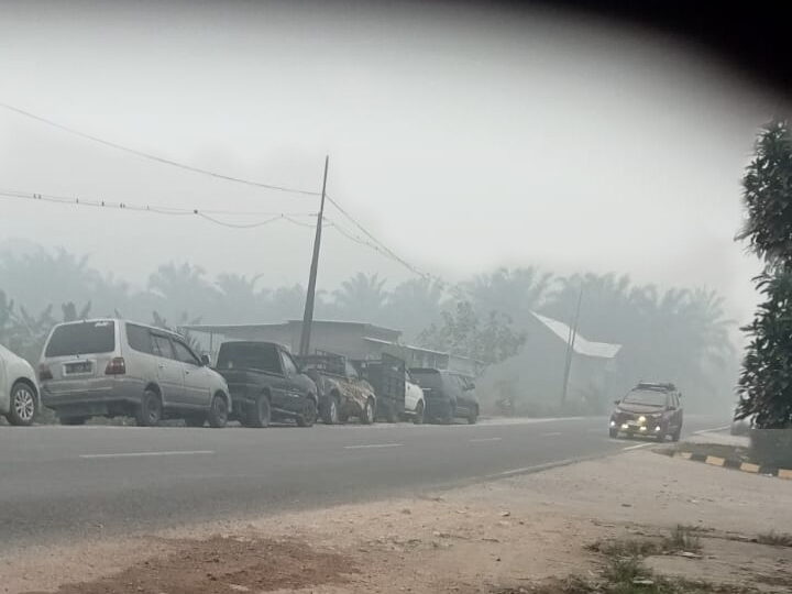 Kabut Tebal Selimuti Lamandau hingga Palangka Raya, Lalu Lintas Tersendat dan Aktivitas Kerja Terganggu