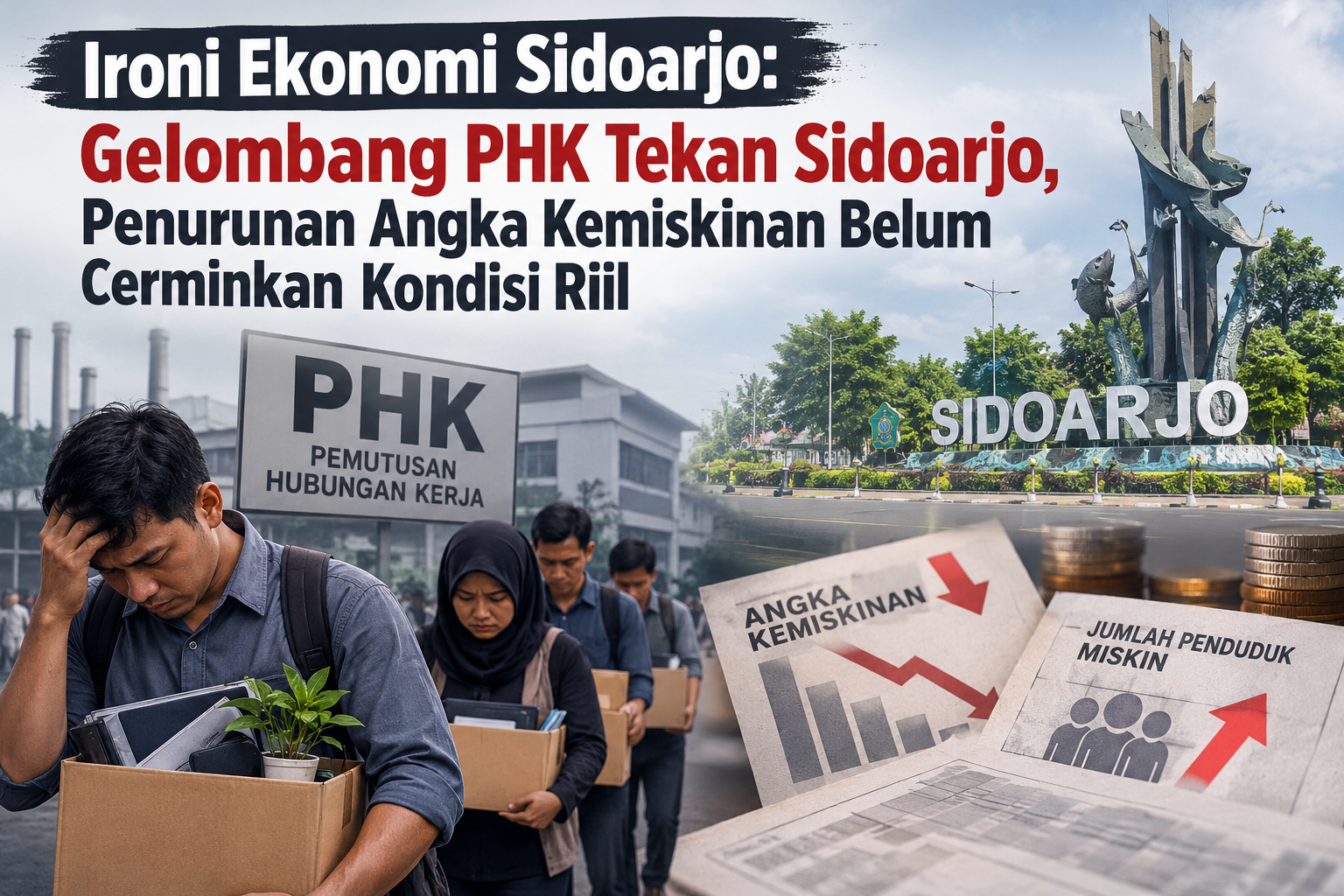 Ironi Ekonomi Sidoarjo: Gelombang PHK Tekan Sidoarjo, Penurunan Angka Kemiskinan Belum Cerminkan Kondisi Riil